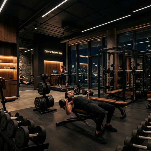 Interior of Forge private training club